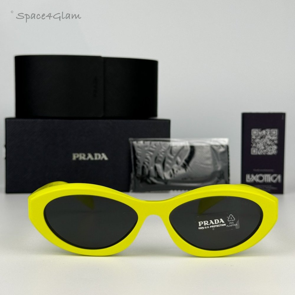 NEW Prada PR26ZS 13L08Z Cedar Dark Grey Oval Unisex Sunglasses